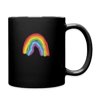 Arc-en-ciel - Mug uni - noir - Droite