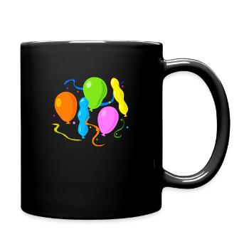 Birthday Party Balloons - Full Colour Mug - black - Right