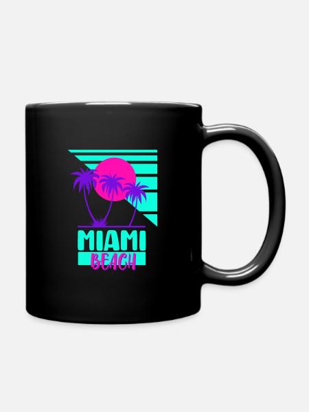 Plage de Miami - Mug uni - noir