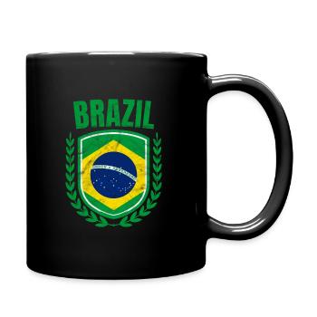 Brasilien - Tasse einfarbig - Schwarz - Rechts