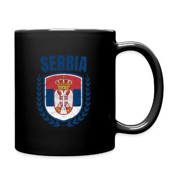 Serbien - Tasse einfarbig - Schwarz - Rechts