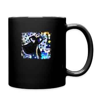 The Queen Of Night Is Dancing Under The Stars - Tasse einfarbig - Schwarz - Rechts