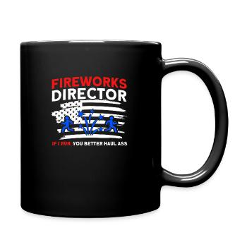Drôle de feu d’artifice pyrotechnicien disant - Mug uni - noir - Droite