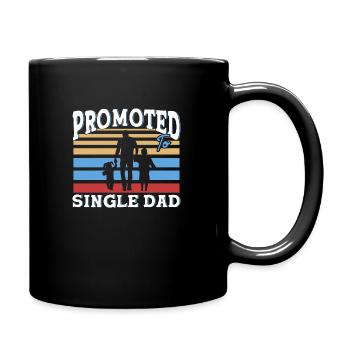 Promoted to single father Father's Day - Full Colour Mug - black - Right