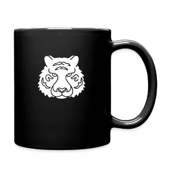 Symbol of an Indian tiger, culture of India - Full Colour Mug - black - Right