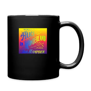 Alice in Wonderland (alte Noten) - Tasse einfarbig - Schwarz - Rechts