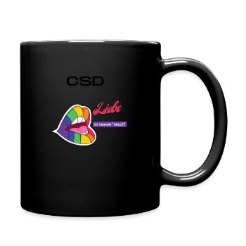 CSD Shirt Pride - Tasse einfarbig - Schwarz - Rechts