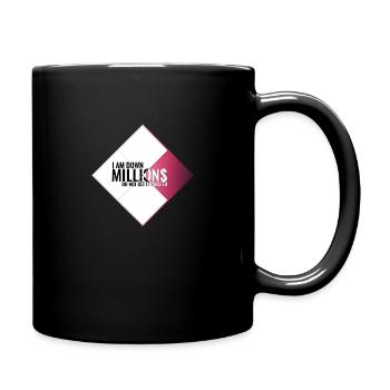 I Am Down Millions - Tile Shapes White and Red - Full Colour Mug - black - Right
