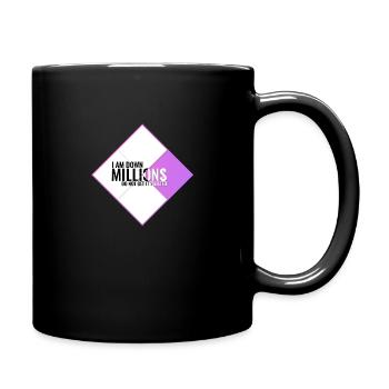 I Am Down Millions - Tile Shapes White Purple/Pink - Full Colour Mug - black - Right