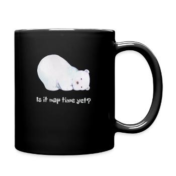 Il est encore temps de faire la sieste? Mignon ours de glace endormi - Mug uni - noir - Droite
