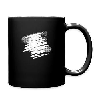 color blob splash painter gift colorful paint - Full Colour Mug - black - Right