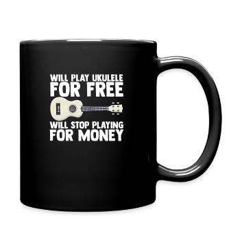 Ukulele Gitarre Musik Musiker Gitarrist Geschenk f - Tasse einfarbig - Schwarz - Rechts