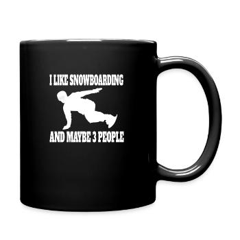 Snowboard Winter Sports Snowboarder Saying - Full Colour Mug - black - Right