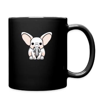 Little Elephant Cartoon Cute Adventure 18 - Full Colour Mug - black - Right