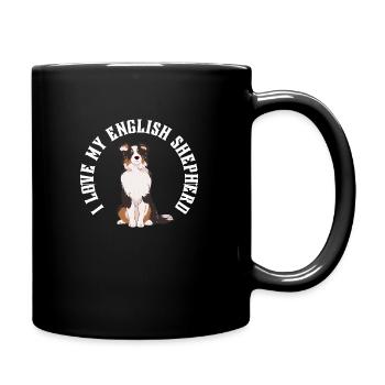 I love my English Shepherd - Full Colour Mug - black - Right