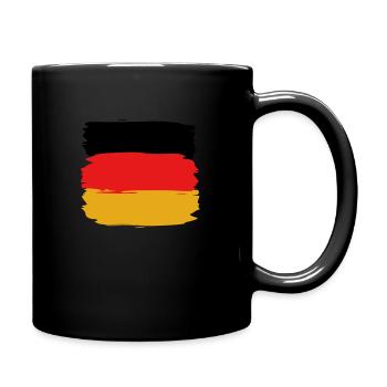 fahne deutschand - Tasse einfarbig - Schwarz - Rechts