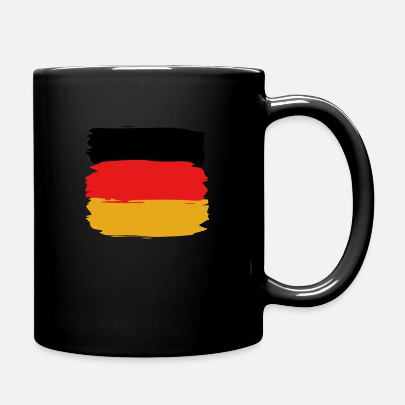 fahne deutschand - Tasse einfarbig - Schwarz