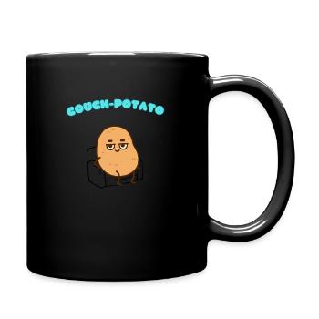 Couch Potato -süßes Shirt - Tasse einfarbig - Schwarz - Rechts
