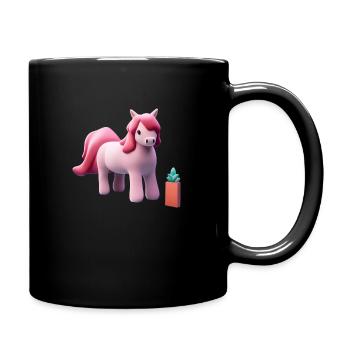 Pink Pony - Cartoon Character - Full Colour Mug - black - Right