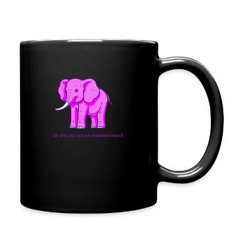 elephant rose - Mug uni - noir - Droite