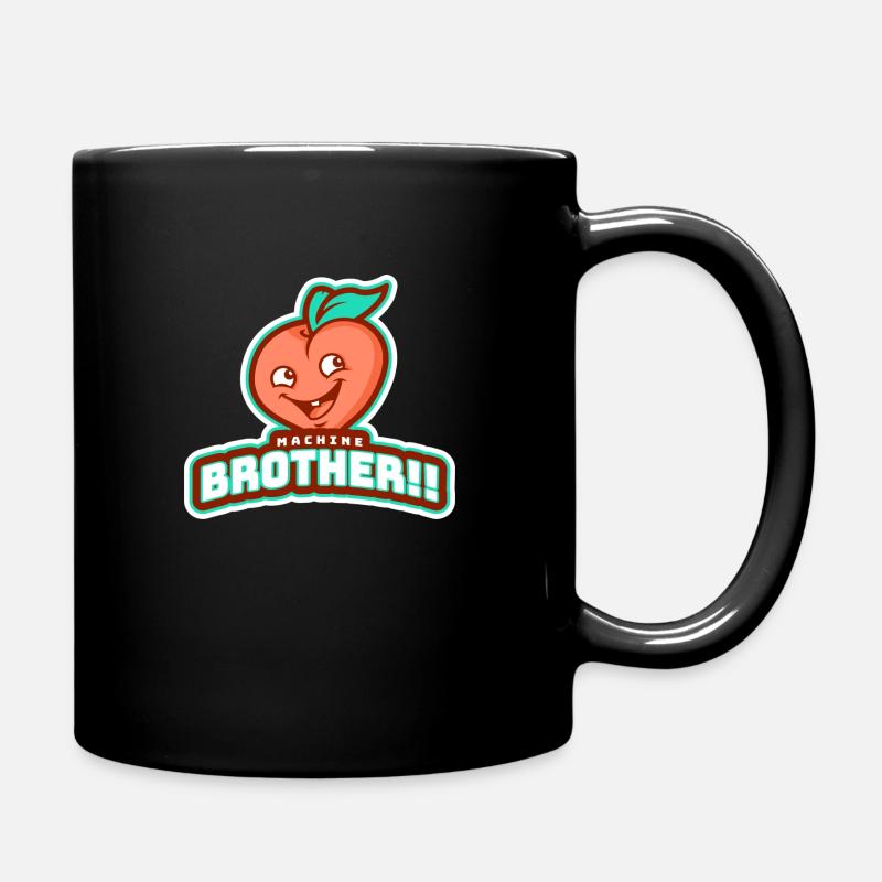 Conception de t-shirt avec une pêche heureuse - Mug uni - noir