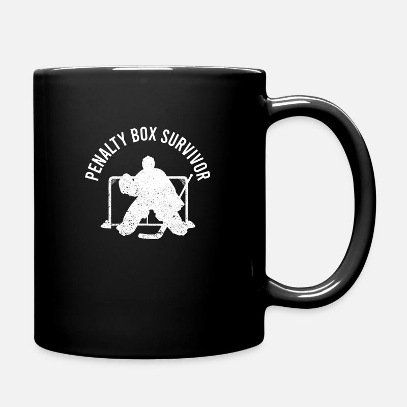 Eishockey Hockey Vintage Hockeyschläger Sprüche - Tasse einfarbig - Schwarz