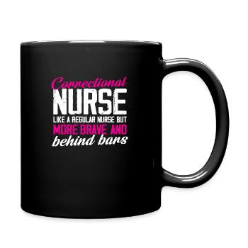 correctional nurse more brave Design for a prison - Tasse einfarbig - Schwarz - Rechts
