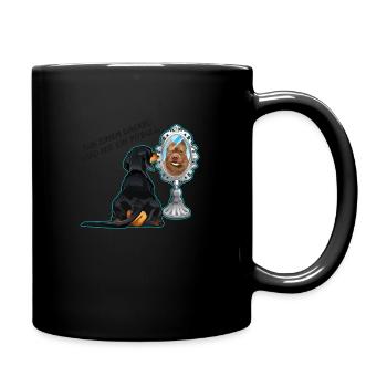 Aus einem Dackel wird nie ein Pitbull schwarz - Tasse einfarbig - Schwarz - Rechts