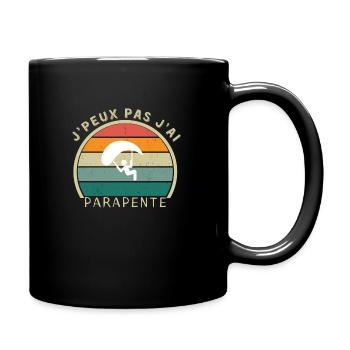 j'peux pas j'ai parapente - Mug uni - noir - Droite