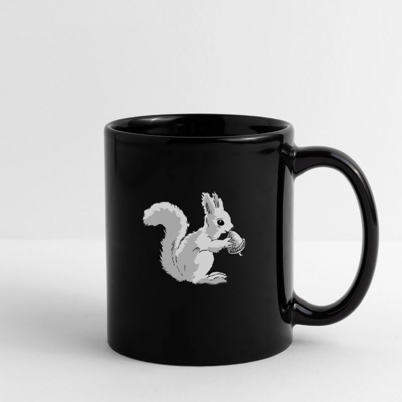 Squirrel eats a nut Full Colour Mug
