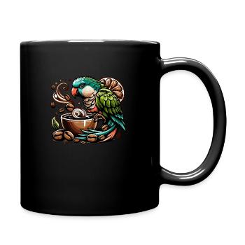 Mönchssittich Quaker Parrot Kaffee Monk Parakeet - Tasse einfarbig - Schwarz - Rechts