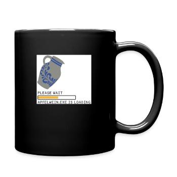 Bembel Loading please wait - Tasse einfarbig - Schwarz - Rechts