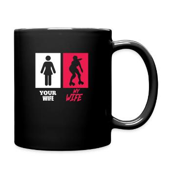 Your Wife My Wife skater - Tasse einfarbig - Schwarz - Rechts