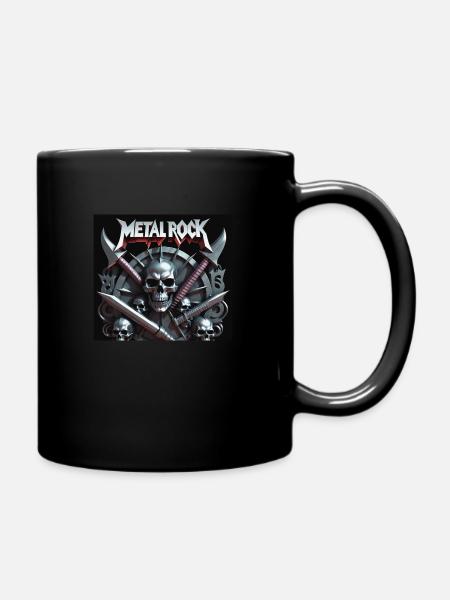 metal rock - Mug uni - noir