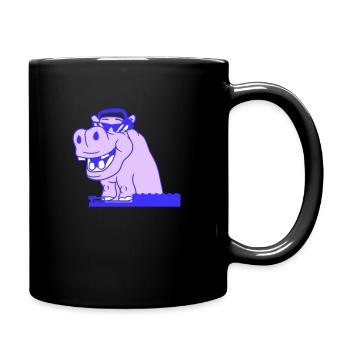 Drôle Cool Nielpferd DJ Mixer Musique de fête - Mug uni - noir - Droite