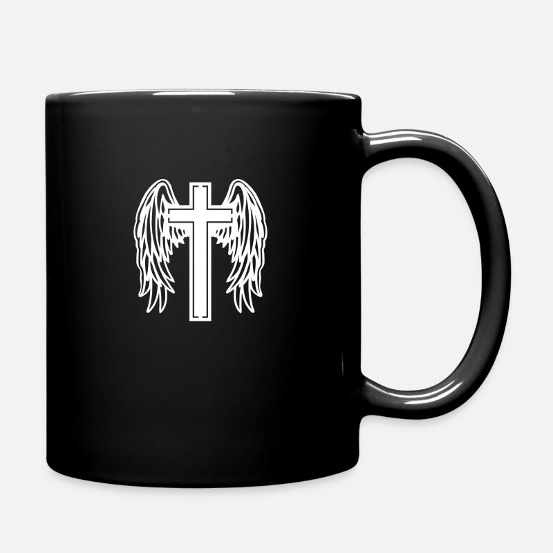 Angel Cross - Full Colour Mug - black
