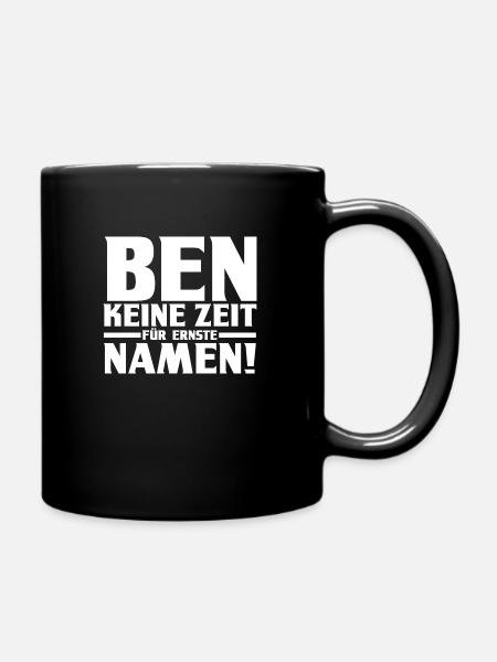 Vorname Ben - Tasse einfarbig - Schwarz