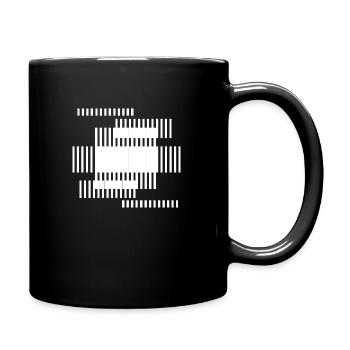 geometric lines design - Full Colour Mug - black - Right