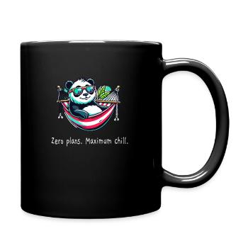 Panda Zero Plans - Tasse einfarbig - Schwarz - Rechts