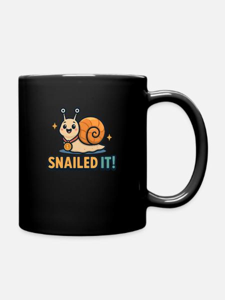 Escargot Mignon Drôle Escargot Kawaii - Mug uni - noir