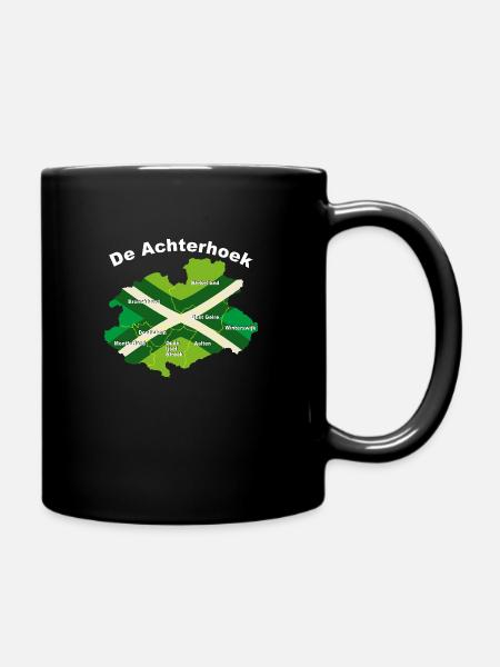 Textgliederung Achterhoek - Tasse einfarbig - Schwarz