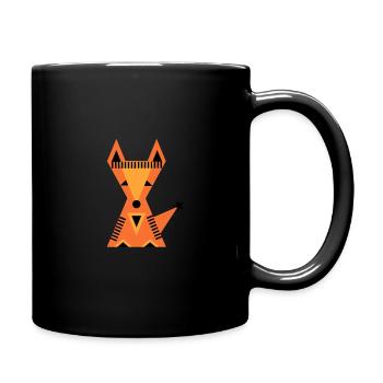 Little Red fox, forest, foxy, cute, autumn, wild - Full Colour Mug - black - Right
