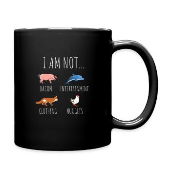 Tierschutz Statement Tierschützer Tierfreund - Tasse einfarbig - Schwarz - Rechts