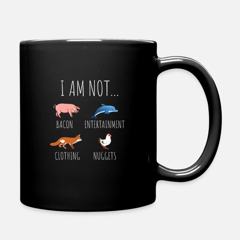 Tierschutz Statement Tierschützer Tierfreund - Tasse einfarbig - Schwarz