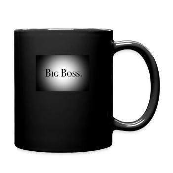Big Boss Aufkleber - Tasse einfarbig - Schwarz - Rechts