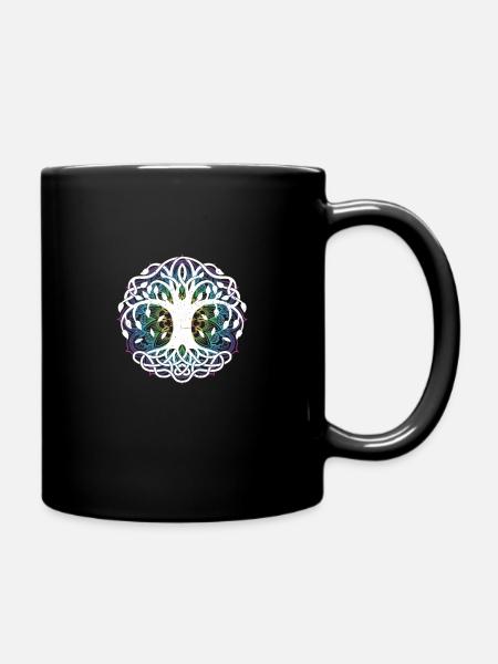 Arbre de vie Fleur de vie Fleur de vie - Mug uni - noir