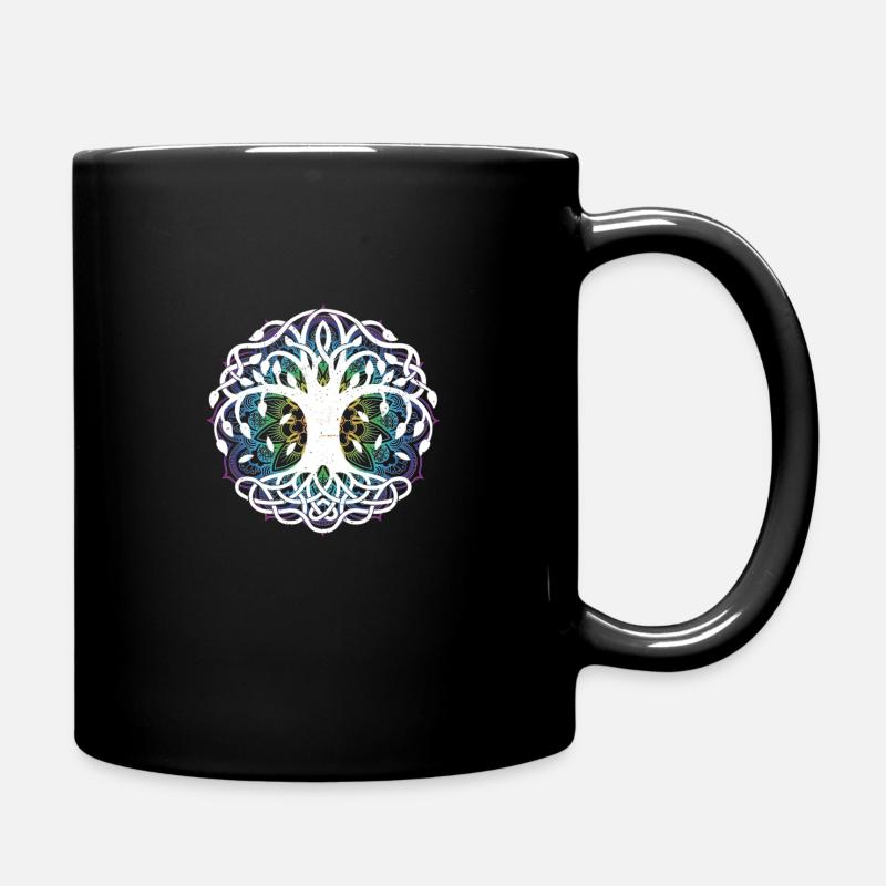 Arbre de vie Fleur de vie Fleur de vie - Mug uni - noir