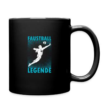 Faustball Legende Faustballspieler Faustballer - Tasse einfarbig - Schwarz - Rechts