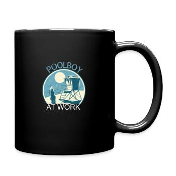 Poolboy At Work Pool Pool Jungs - Tasse einfarbig - Schwarz - Rechts