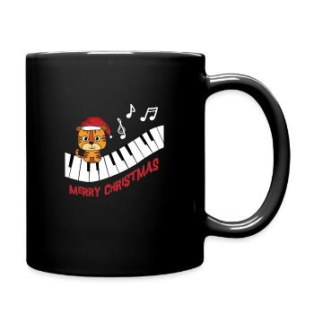 Piano Tiger Piano I Animals | Christmas - Full Colour Mug - black - Right